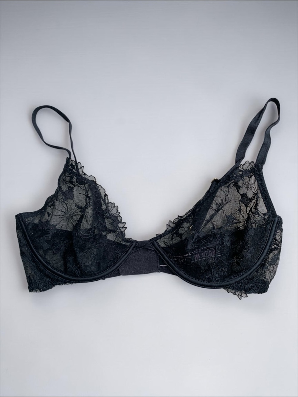 Victoria’s Secret Lace Sheer Black Bra 36D